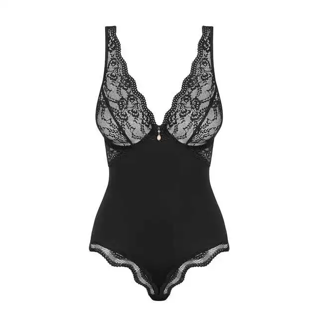 Obsessive - Luvae Body L/XL. Uwodzicielskie body z czarną koronką.