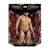 Male Power - Pak-123 L/XL - Tormentor - Jednoczęściowy komplet stringi połączone z obrożą z ozdobnymi ćwiekami