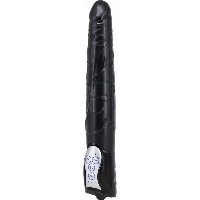 Long John - Realistic Thrusting Black. Wibrator z ruchem posuwistym