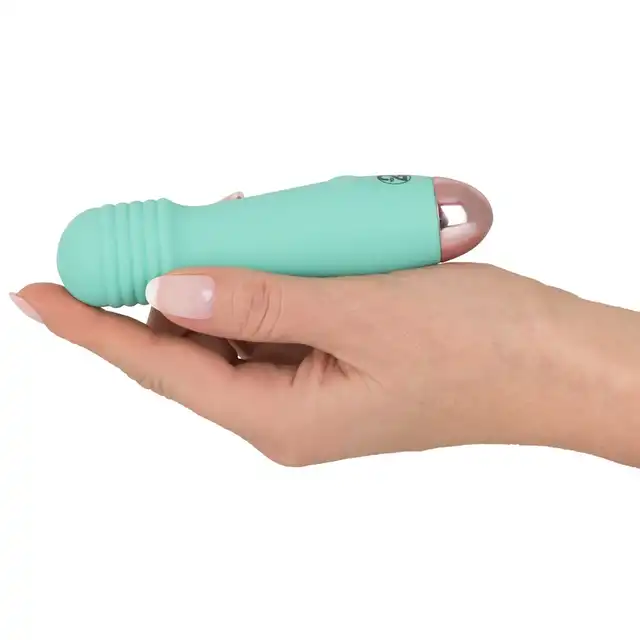 Cuties - Mini Vibrator Green - kieszonkowy wibrator w jasnozielonym kolorze, 7 funkcji wibracji