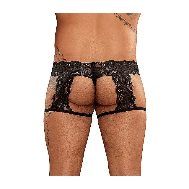 Male Power - Scandal Lacce G-string Garter L/XL. Majtki męskie z seksowną koronką