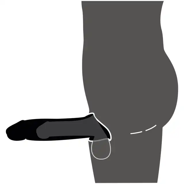 YOU2TOYS - Rebel RC Penis Extender - Wibrująca przedłużka z materiału Soft Touch + 8 cm -10 trybów wibracji