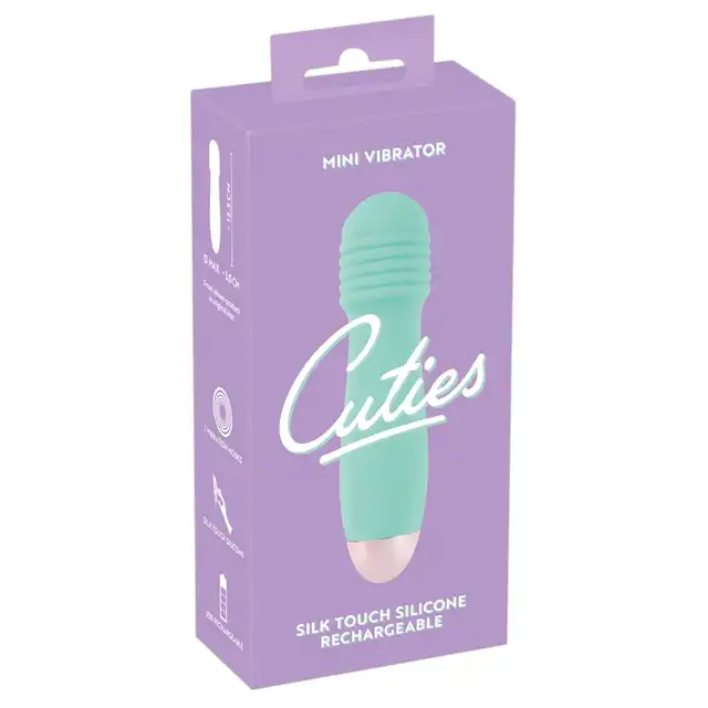 Cuties - Mini Vibrator Green - kieszonkowy wibrator w jasnozielonym kolorze, 7 funkcji wibracji