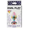 Anal Play - Twilight Booty Jewel. Tęczowy mieniący się plug z kryształkiem 8,2 cm