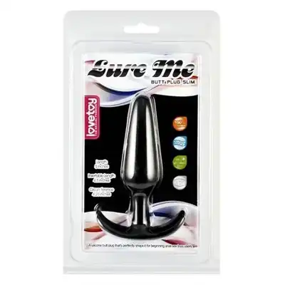 LoveToy - Lure Me Silicone anal Plug L - czarny, silikonowy korek analny, rozmiar L. Niesamowite odczucia