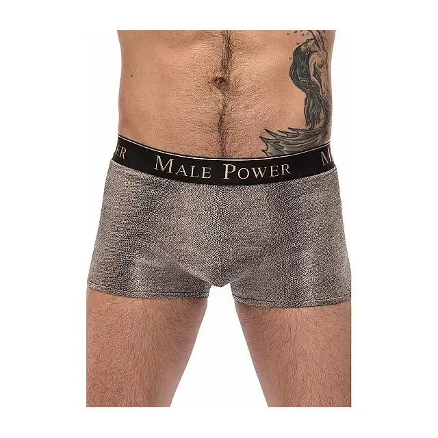 Male Power - Pouch Short L - Szorty z tkaniny z nadrukiem wężowej skóry z połyskiem