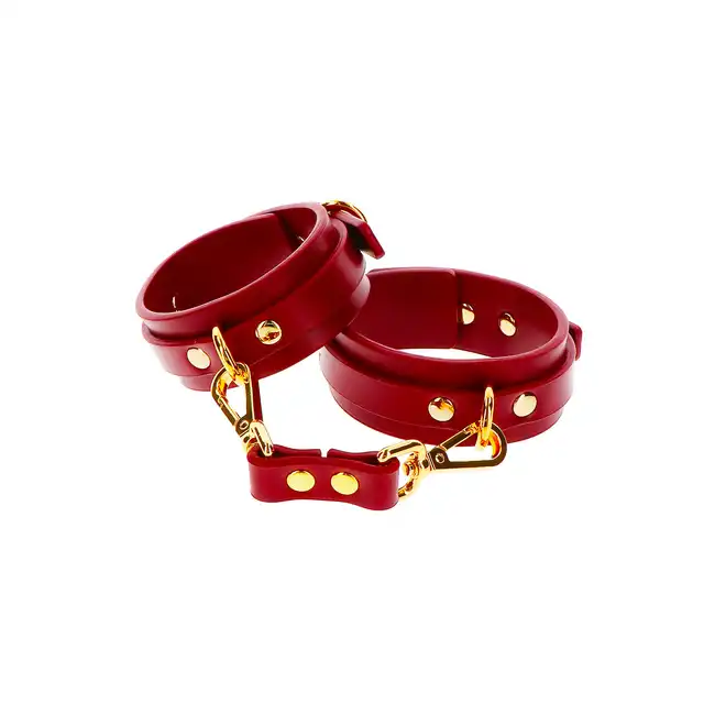 Taboom - Ankle Cuffs - luksusowe kajdanki na nogi w elektryzującym czerwonym kolorze