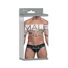 Male Power - Clip Thong L/XL - Elastyczne stringi z markowym paskiem