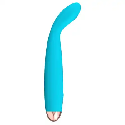 Cuties - 2.0 Mini Vibrator Blue - niezwykły mini wibrator z 7 funkcjami wibracji, bardzo giętki