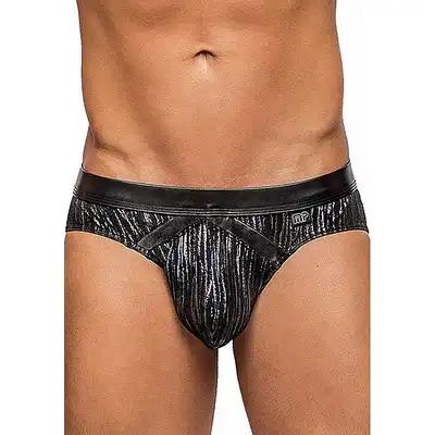 Male Power - Insert Bikini L - Majteczki męskie z olśniewająco metalicznym wzorem