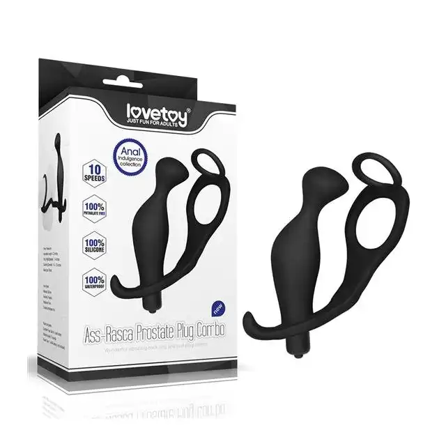 LoveToy - Ass Rasca Prostate Plug Combo vibrating - wibrujący masażer prostaty, multifunkcyjny!