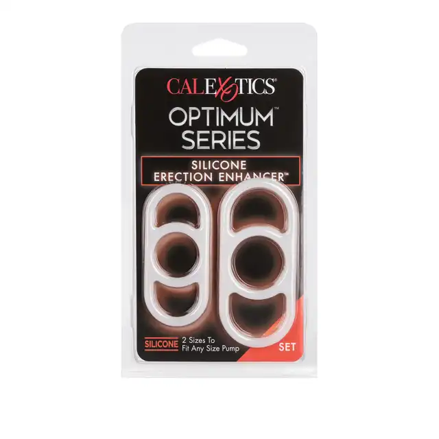 Calexotics - Silicone Erection Enhancer Set - ring podtrzymujący erekcję, do użytku z pompką