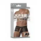 Male Power - Double Pleasure L/XL - Koronkowe szorty męskie z otwartym krokiem