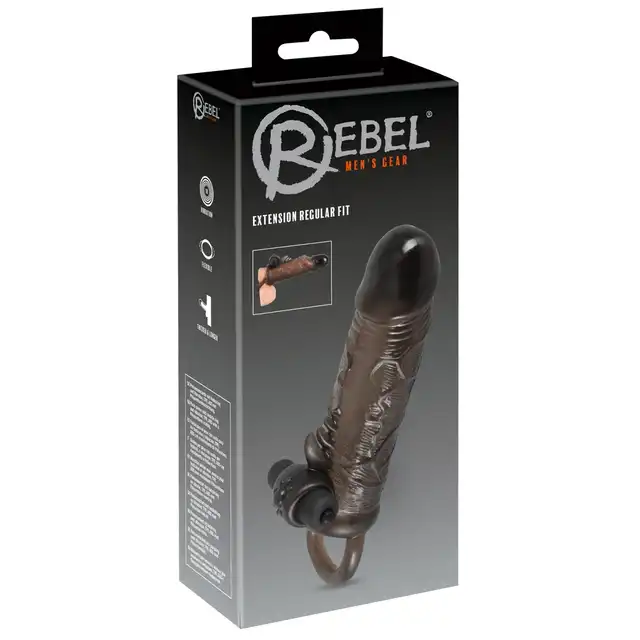 YOU2TOYS - Rebel Extension Regular Fit - Nakładka przedłużająca na penisa z wibracjami 19 cm
