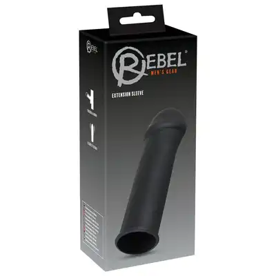 Rebel - Penis Sleeve with Extension. Nakładka na penisa przedłużająca 2 cm. 100% silicon. Mega męski.