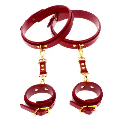 Taboom - Wrist To Thigh Cuff Set - elegancki zestaw do krępowania nadgarstków i ud
