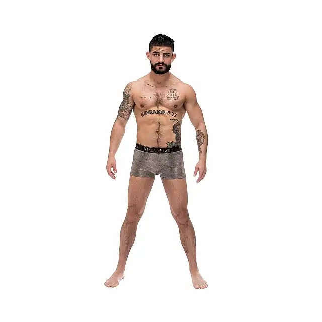 Male Power - Pouch Short L - Szorty z tkaniny z nadrukiem wężowej skóry z połyskiem