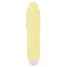 Cuties - Mini Vibrator Yellow - kieszonkowy, smukły wibrator w cytrynowym kolorze, 7 funkcji wibracji