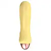 Cuties - 2.0 Mini Vibrator Yellow - mini wibrator w żółtym kolorze, unikatowy kształt, 7 funkcji wibracji