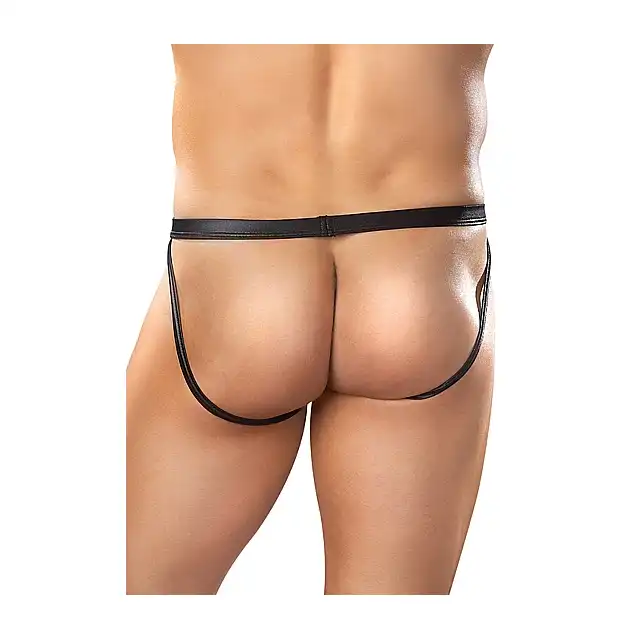 Male Power - Sport Jock Animal L/XL - Drapieżnik lub zdobycz? - Stringi męskie z nadrukiem w panterkę