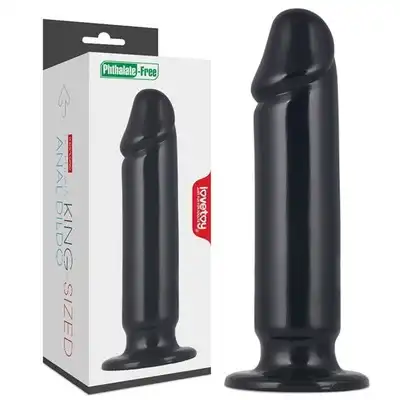 LoveToy- King Sized Anal Dildo - 23 cm dildo analne, w kolorze czarnym
