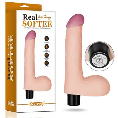 Lovetoy - Real Softee Flesh 8. Realistyczny wibrator z cyberskóry dobrej jakości