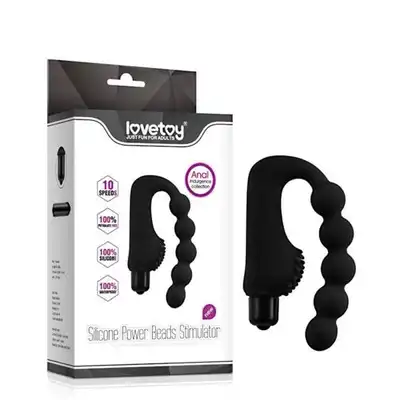LoveToy - Anal Indulgence Collection Power Beads - wibrujące koraliki analne, przyjemność nie z tej ziemi!