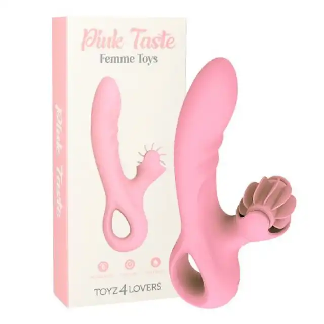 Femme Toys - Pink Taste - Wyjątkowy wibrator o ergonomicznym kształcie i turbo stymulacją łechtaczki. Mega Sale!