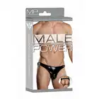 Male Power - Moonshine L/XL - Czarne klasyczne majtki eksponujące pośladki
