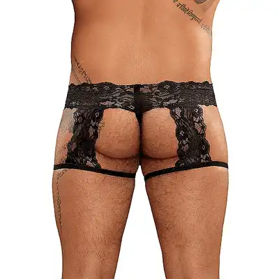 Male Power - Scandal Lacce G-string Garter L/XL. Majtki męskie z seksowną koronką