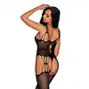 Obsessive - Bodystocking G321 S/M/L - apetyczny bodystocking z wycięciami