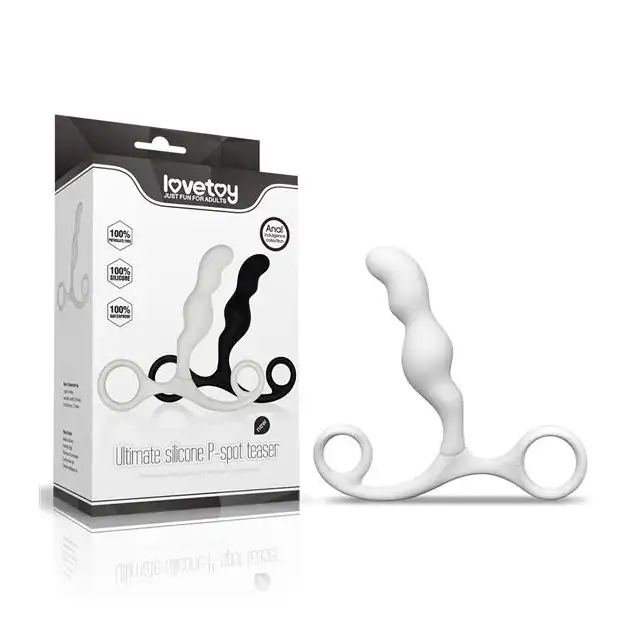 LoveToy - P Spot Plug White - masażer prostaty z wygodnym uchwytem 