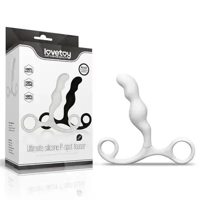 LoveToy - P Spot Plug White - masażer prostaty z wygodnym uchwytem 