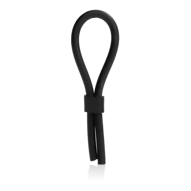 Calexotics - Silicone Stud Lasso - czarne regulowane lasso podtrzymujące erekcję