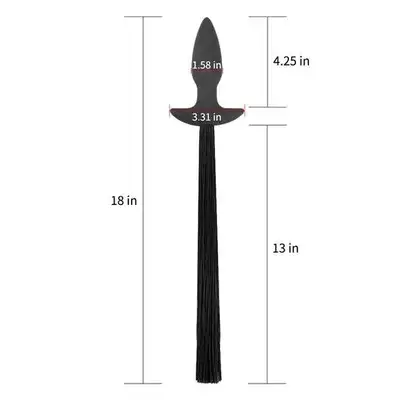 LoveToy - Anal Plug with Pony Tail Black - korek analny z czarnym ogonkiem