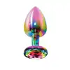 Anal Play - Twilight Booty Jewe S. Tęczowy plug z kryształkiem 7,2 cm 