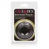 Calexotics - Rubber Ring - 3 Piece Set Black - zestaw 3 silikonowych ringów, elastyczne