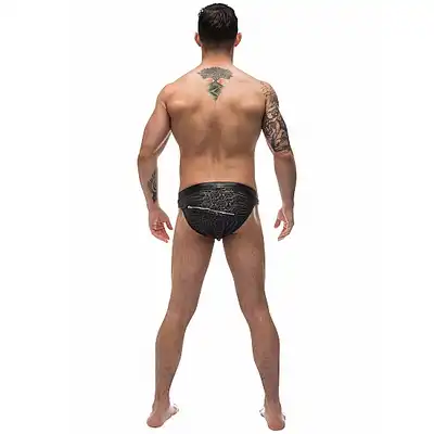Male Power - 2X Zip Bikini L - Majtki męskie z suwakiem z przodu i z tyłu !