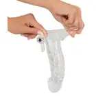 YOU2TOYS - Chrystal Skin Penis Sleeve Vibro - Przedłużka z wibrującym języczkiem + 5 cm
