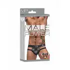 Male Power - Cutout Jock L/XL - Majtki męskie w szachownice odsłaniające pośladki