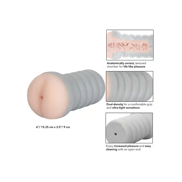 Calexotics - Ribbed Gripper Tight Ass - realistyczny masturbator z prążkowaną komorą