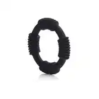 Calexotics - Hercules Silicone Ring Black - ring erekcyjny z wypustkami, podtrzymuje erekcję