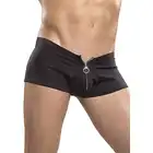 Male Power - Zipper Short L/XL - Elastyczne spodenki z wygodnym zamkiem błyskawicznym w kolorze czarnym  L/XL