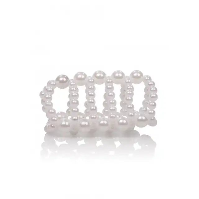 Calexotics - Pearl Stroker Beads L. Rękaw erekcyjny na penisa z perełkami