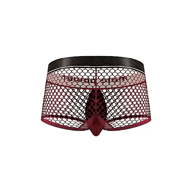 Male Power - Mini Cock Ring Short L - Szorty męskie z ringiem i odpinaną sakiewką na penisa