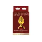 Taboom - Butt Plug With Diamond Jewel L - niezwykle elegancki złoty korek analny z czerwonym kryształem