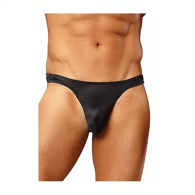 Male Power - Bong Thong  Satin L/XL - Klasyczne dopasowane i wygodne stringi męskie