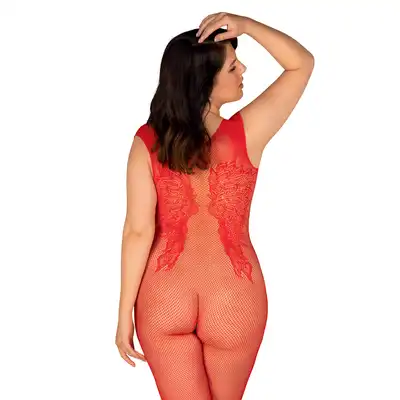 Bielizna-Bodystocking N112 czerwone XL/XXL