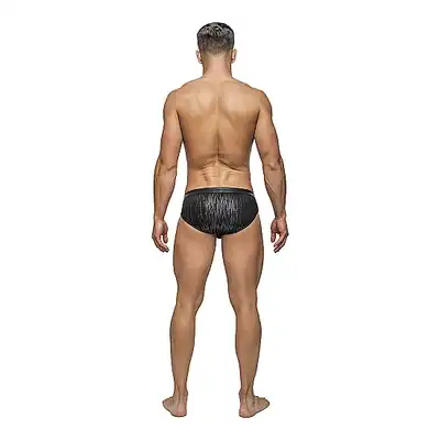 Male Power - Insert Bikini L - Majteczki męskie z olśniewająco metalicznym wzorem