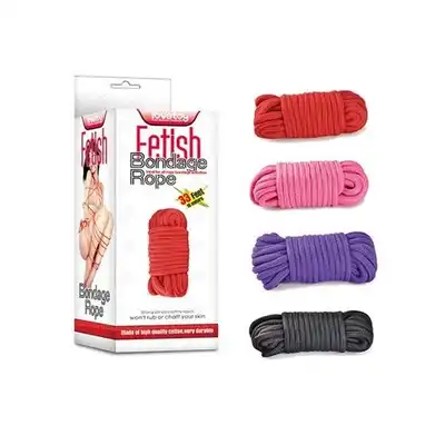 LoveToy - Fetish Bondage Rope Red - 10 m wytrzymałej, czerwonej liny